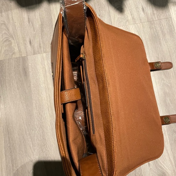 BROWN LEATHER ALDO MENS BAG - Picture 4 of 5